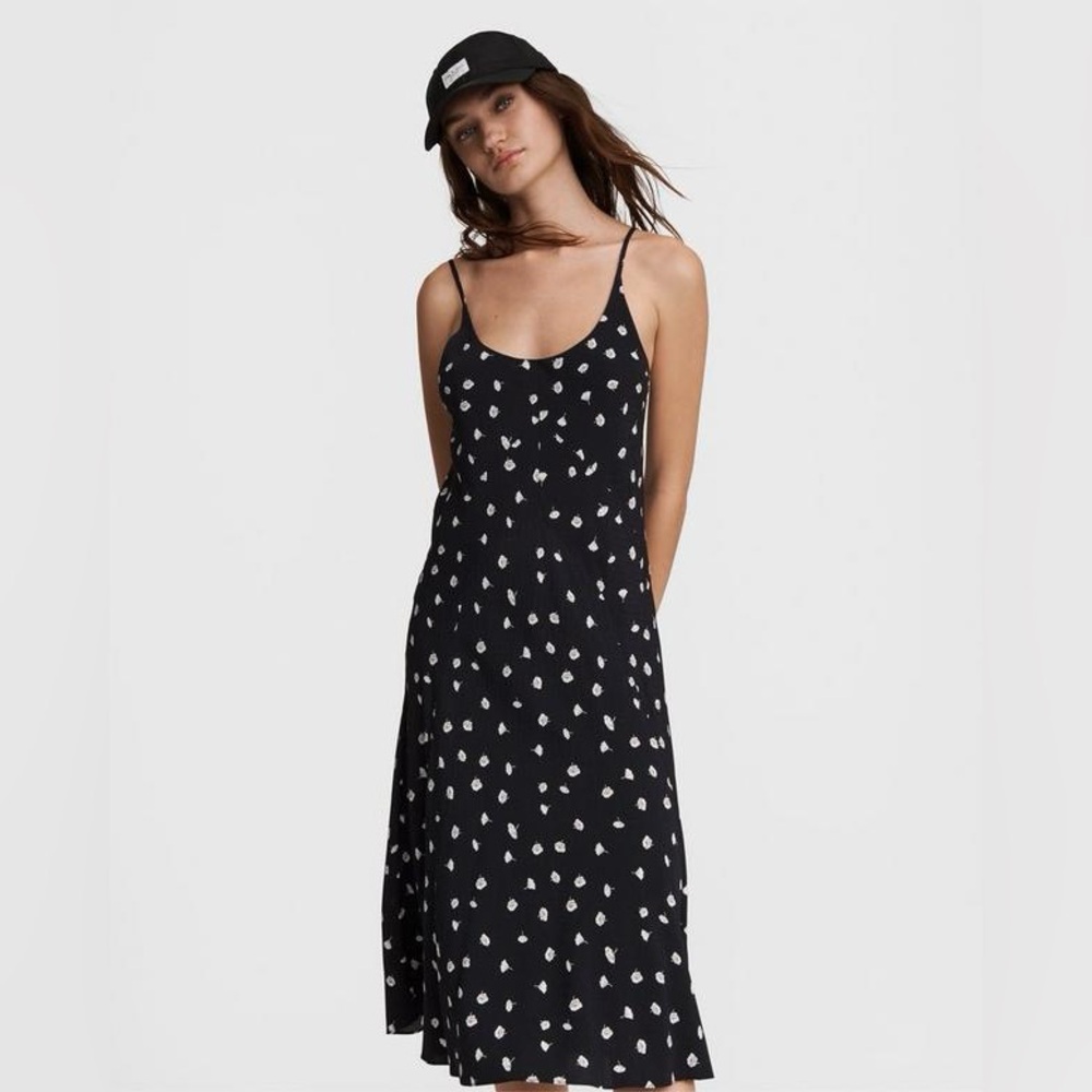Rag & Bone Eva Floral Slip Dress Navy Size 4